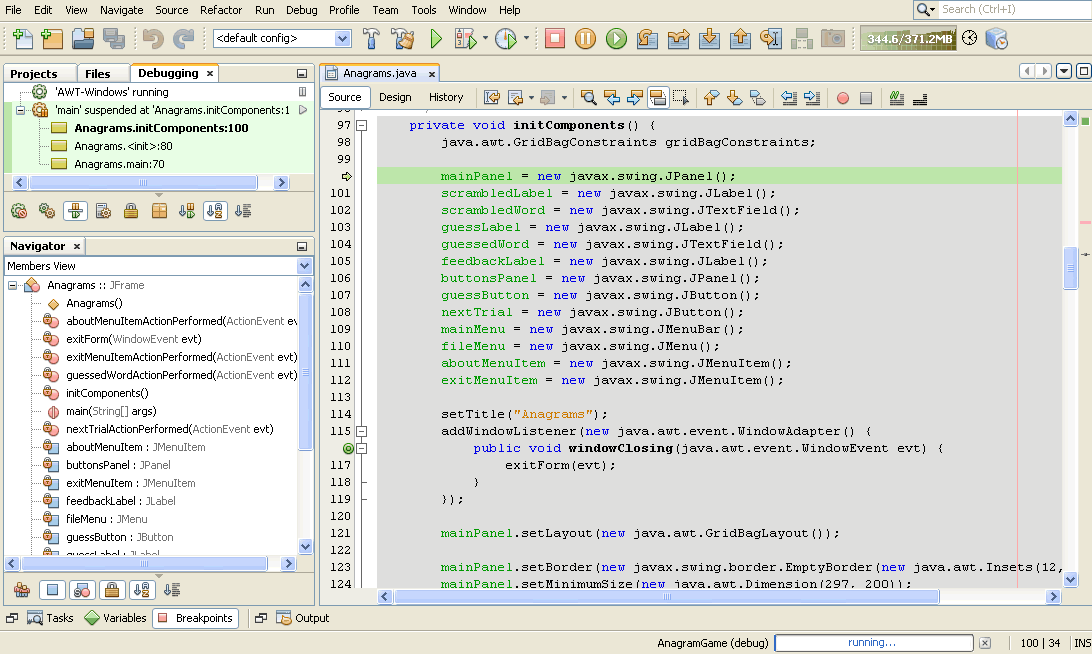 webots debug stepping