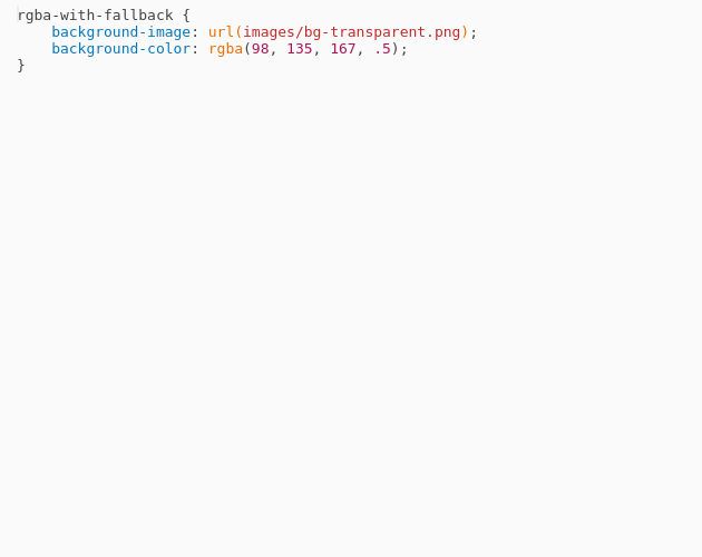 RGBA Fallback CSS3 - Codepad