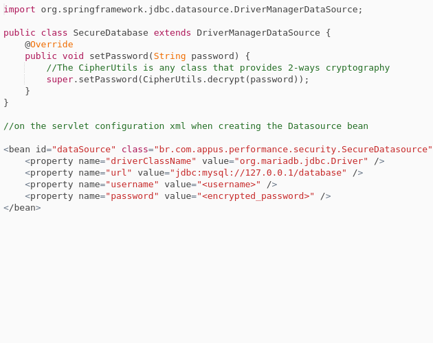 Using Encrypted Password With Spring Xml Configuration Codepad