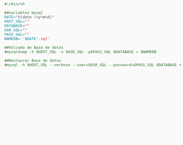 Volcado de base de datos - Codepad