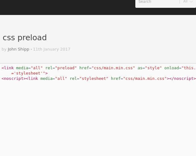 New Css Preload Codepad