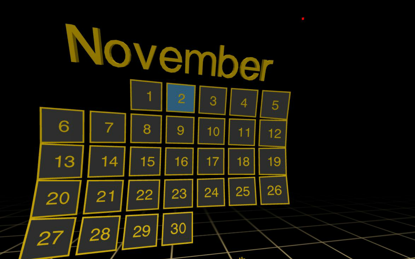 VR Calendar Codepad