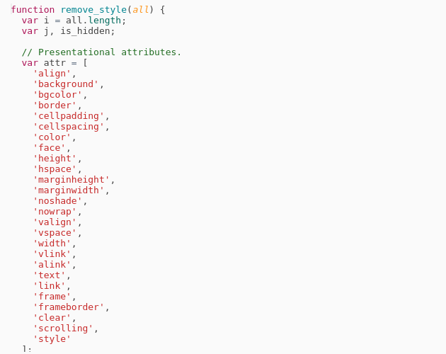 Remove Inline Styles With JavaScript Codepad