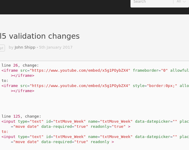 Html5 Validation Changes - Codepad