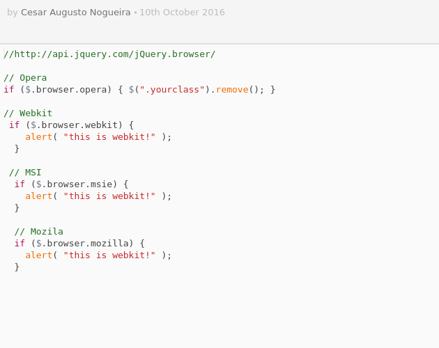 Browser Detection Using JQuery - Codepad